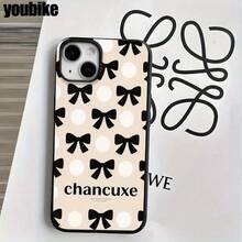 Fundas y carcasas protectoras de imitación con estampado de lunares y orificios grandes para phone 16 Pro Max, 16, 15 Pro, 14, 14 Plus/14 Pro Max, 13, 13 Pro, 12 Pro, 11/11 Pro. Regalos para cumpleaños y fiestas - Negro - Ver 7