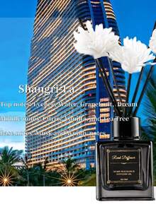 1pc/50ml Flameless Aromatherapy Set (Random Reeds),Small Fiber Sticks And White Foam Flowers For Decorative Purposes.Volatile Aromatherapy,Perfect For Holiday Gifts,Hotel Rooms,Living Rooms,Or As A Gift Set.