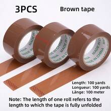 3PCS/1PC 4.8cm/1.89 Inches Wide Packaging Tape, Yellowish-White Transparent Packaging Tape, Brown Packaging Tape, Suitable For Light And Heavy Packaging. The Width Of The Tape Roll Is 4.8cm/1.89 Inches, And The Length Is 60 Meters /60 Yards And 100 Meters/Yards. There Are Multiple Specifications To Choose From.