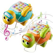 婴儿玩具-乌龟音乐电话机，婴儿多功能玩具仿真电话机，发光音乐乌龟玩具，益智早教婴儿音乐电话机，激发宝宝交流欲望 - 彩色 - 查看 10