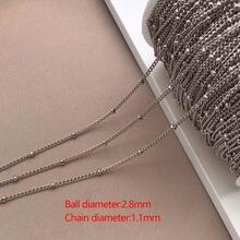 1meter Stainless Steel Satellite Bead Chains 304 Stainless Steel Ball Beaded Cable Link Chains Bulk For Jewelry Making DIY Craft - Multicolor - View 12