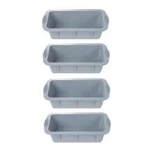 4pcs, Silicone Loaf Pans, Baking Mold And Bread Mold, Toast Making Tool, Non-Stick Bakeware, Oven Accessories, Baking Tools, Kitchen Accessories