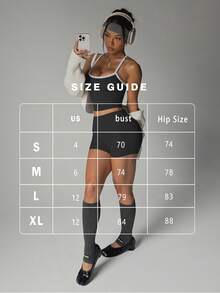 FWH 极简功能性运动文胸，带可拆卸胸垫 + 高腰短裤，无缝面料，适合健身/街头穿着，X型后背带，四向弹力，压缩腰带，两件套 - 彩色 - 查看 3