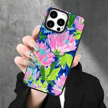 Fundas y carcasas protectoras con diseño de flores en acuarela, con orificios grandes, compatibles con phone 16 Pro, 16, 15 Pro, 14, 14 Plus/14 Pro, 13, 13 Pro, 12 Pro y 11/11 Pro. Regalos para cumpleaños y celebraciones. - Negro - Ver 7