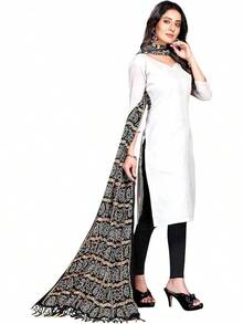 Bandhani Dupattas Women Soft Lightweight Dupatta Shawl Scarf Wrap Chunni ((D273-P) - 黑色-273 - 查看 3