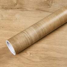 Holzoptik Vinyl Selbstklebend, Küchen Vinyl Folie für Möbel Aufkleber, Holzoptik Klebefolie Rolle, Möbel Verschönerung naturgetreue Maserung Kontaktpapier Selbstklebende Tapete, Eiche - Senfgelb - Übersicht 4