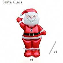 2 globos con diseños de Papá Noel y un muñeco de nieve, hechos de lámina de aluminio, perfectos para diversos eventos temáticos como Navidad, Halloween, bodas, cumpleaños, Nochevieja y otras decoraciones festivas.