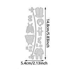 碳钢切割模具，玩具服装装饰切割模具，DIY纸卡工艺品，适用于切割薄材料，贺卡装饰，压花，家居装饰项目 - 銀色 - 查看 15