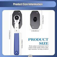Outil universel 4-en-1 pour compresseur de piston d'étrier de frein à disque, outil d'expanseur d'étrier de frein, écarteur de piston à cliquet pour la réparation et l'installation des freins automobiles, bleu