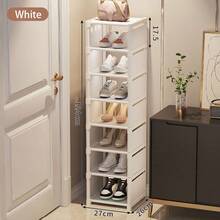 Multi-Tier Iron Shoe Rack, Simple Student Dormitory Shoe Rack, Narrow Shoe Storage Cabinet For Rental House, Small Footprint Near Door - Multicolor - View 16
