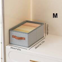 1 Pack Fabric Storage Bins For Shelves, Linen Storage Baskets For Organizing, Decorative Closet Bins For Clothes, Christmas Gift Storage