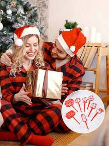 8pcs/16pcs/24pcs/32pcs Christmas Fruit Picks,Santa Claus Fruit Fork And Snowman Doll Design,Cute Fruit Forks For Snacks,Cake, Xmas Table Decoration,Christmas Snack Fruit Fork,Christmas Party Party Fruit Fork,Cute Christmas Fruit Pick