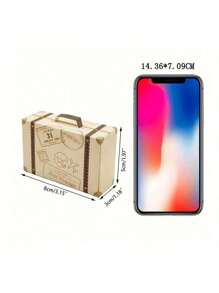 50 قطعة/عبوة صندوق هدايا بشكل حقيبة صغيرة، من الورق الكرافت البني المنقوش بالوسم والحبل، مناسب لحفلات السفر، أعياد الزفاف والحمام، حفلات الأعياد، احتفالات الذكرى