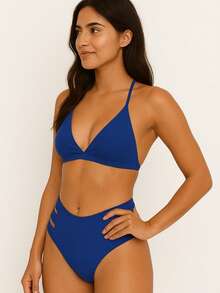 Conjunto de Biquini Com Bojo triangulo Calcinha 3 Tiras Suplex