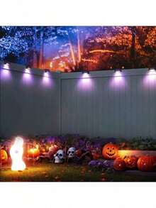 32 piezas Luces solares LED de jardín en negro/blanco/marrón, luces para escaleras para decoración exterior - Terraza, escalones, barandilla, pared, patio, jardín, escaleras, patio, valla y camino de entrada, control multicolor, adecuado para decoración del hogar y decoración de barandillas