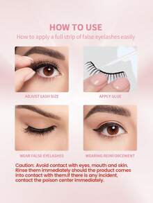 3pcs Eyelash Glue, Natural Invisible After Drying, Strong Adhesive, Suitable For Daily Use, Essential For Travel - White - View 11