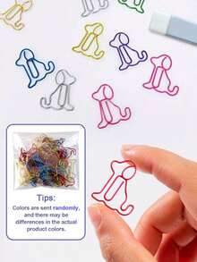 15/30/50/60 piezas Clips de papel con forma de perro de colores - Marcadores de libros de cachorros lindos, adecuados para oficina, escuela, planificador, decoración de fiestas y regalos - Conjuntos - Ver 5