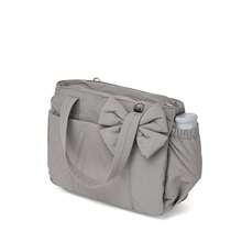 Fashionable Bow Decoration Large Capacity Tote Bag, Available In Multiple Colors, Lightweight Waterproof Fabric+Durable Handle, Multi-Layer Partition Storage (Suitable For Yoga Mats/Laptops/Daily Small Items), Shoulder And Back Carrying Dual-Use, Suitable For Commuting/Outdoor Fitness/Street Fashion/Travel And Other Scenarios, Practical Aesthetic Bag - Trà xám nâu - Xem 8