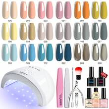 Juego de 27 piezas de esmalte de uñas en gel LIMEGIRL, incluye lámpara de uñas, juego de esmalte de uñas en gel semi-permanente con base y top coat, colores vibrantes, set de regalo de cuidado de uñas para mujeres - Multicolor - Ver 12