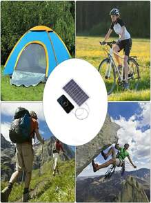 1/2/4PCS 2W 5V Solar Panel,Outdoor Hiking Camping Portable Battery Mobile Phone Charging Bank Charging Panel ,Solar Panel Charger With USB Interface, Flexible Photovoltaic Panel,Suitable For Camping, Outdoor Exploration, Lightweight And Portable