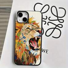 Fundas y protectores para teléfono con diseño de león rugiente y orificios grandes, compatibles con phone 16 Pro, 16, 15 Pro, 14, 14 Plus, 14 Pro, 13, 13 Pro, 12 Pro y 11/11 Pro. Regalos para cumpleaños y celebraciones. - Blanco - Ver 6