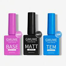 Kit de esmalte de uñas de gel de alta brillo y larga duración, incluye: Top Coat sin necesidad de limpiar, Base Coat, Top Coat reforzado, Removedor mágico, Top Coat mate, Base Coat de goma, Aceite para cutículas, Gel 5 en 1, Imprimador pH, Base Coat pelable. Para manicura en casa y profesional con efecto de uñas de gel que se puede despegar.