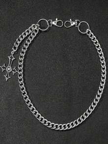 1 件朋克十字架吊坠裤链，适合男士，万圣节裤子配饰，送给男朋友的礼物