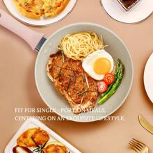 ABKOK 1pc/2pcs 18cm Nonstick Frying Pan & Stockpot Duo – Space-Saving Design For Singles & Couples, Single Pans And Cookware Sets Are Sold Individually