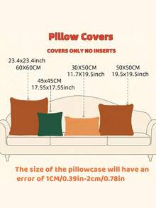 1pc Bohemian Textured Pillowcase, Linen Square Cushion Cover Without Pillow Insert, Sofa Textured Throw Pillow Cover, Suitable For Home Holiday Decor - Black - View 4