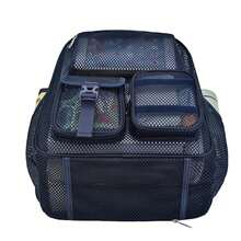 Mesh Backpack 36L Large Heavy Duty Casual Daypack For School And Outdoor Activities With Inner Laptop Compartment, Durable Polyester Material - 海軍藍27L - 查看 3