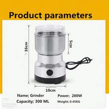 RAF 8 刀片不锈钢电动研磨机，适用于咖啡豆、谷物、坚果、胡椒和婴儿食品，多功能咖啡研磨机、谷物研磨机、坚果研磨机、香料研磨机、超细食物研磨机 - 英規插(220-240V) - 查看 9