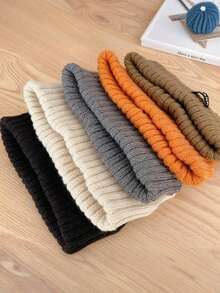 1pc Solid Color Casual Polyester Headband, Autumn/Winter Model - Multicolor - View 10