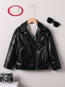 Tween Boys' Thermal Lined Turndown Collar Long Sleeve Jacket, Thickened Warm Outerwear For Autumn/Winter, Big Kids