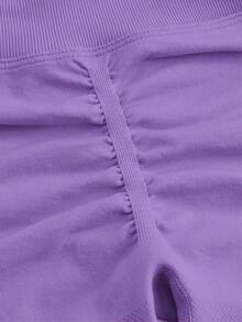 Women Leggings - 紫色 - 查看 5