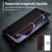 OUKNOEO Fashion Business Carbon Fiber Stripe Pattern Faux Leather Phone Case Compatible With IPhone 17 Air 16e 15 14 13 Pro Max Plus S26 S25 Edge S24 S23 S22 S21 Ultra Plus A37 A57 Pixel 10 9 8 Flip Wallet Cover - Multicolor - View 5