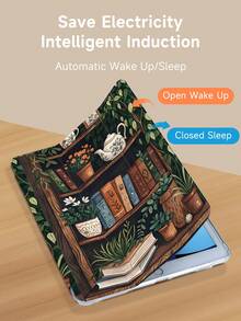 Kingsung 花卉书架图案平板电脑保护套,兼容 iPad 9.7/10.2/10.5/10.9/12.9/Pro 11(第十代)、Galaxy Tab S6 Lite 10.4 英寸、Kindle Paperwhite 第十二代(2024 年)、Kindle 第十一代(2022 年),柔软防震,智能支架/自动唤醒/睡眠功能 - 彩色 - 查看 5