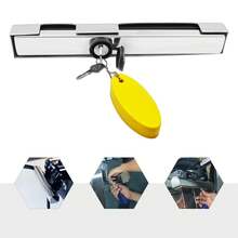 Quiltern 304 Stainless Steel Outboard Motor Lock - Anti-Theft, Waterproof & Adjustable For Boats/Yachts, 3-Size Clamp (11.97in), Includes 2 Keys & Floating Keyring - Silver - View 7