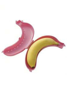 1pc Banana Shaped Airtight Food Storage Container, Compartment Bento Box, Fridge Storage, Kitchen Organization, Portable Outdoor Thermal Lunch Box, Suitable For Home, Office, Picnic, School, Dorm, Holiday Gathering, Gift - Multicolor - View 7