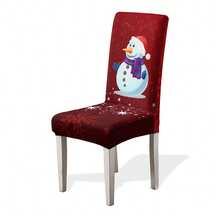 1/4/6/100 pezzi Coprisedia natalizi in tessuto elasticizzato, Coprisedia per casa/hotel/ristorante/sala da pranzo, Decorazioni natalizie a tema cartoni animati - Multicolore - Visualizzare 24