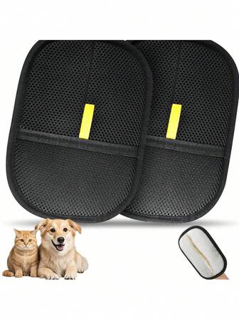 قفازات إزالة شعر الحيوانات الأليفة، أدوات إزالة الشعر الكهروستاتيكية القابلة لإعادة الاستخدام للقطط والكلاب، فرشاة أدوات تجميل