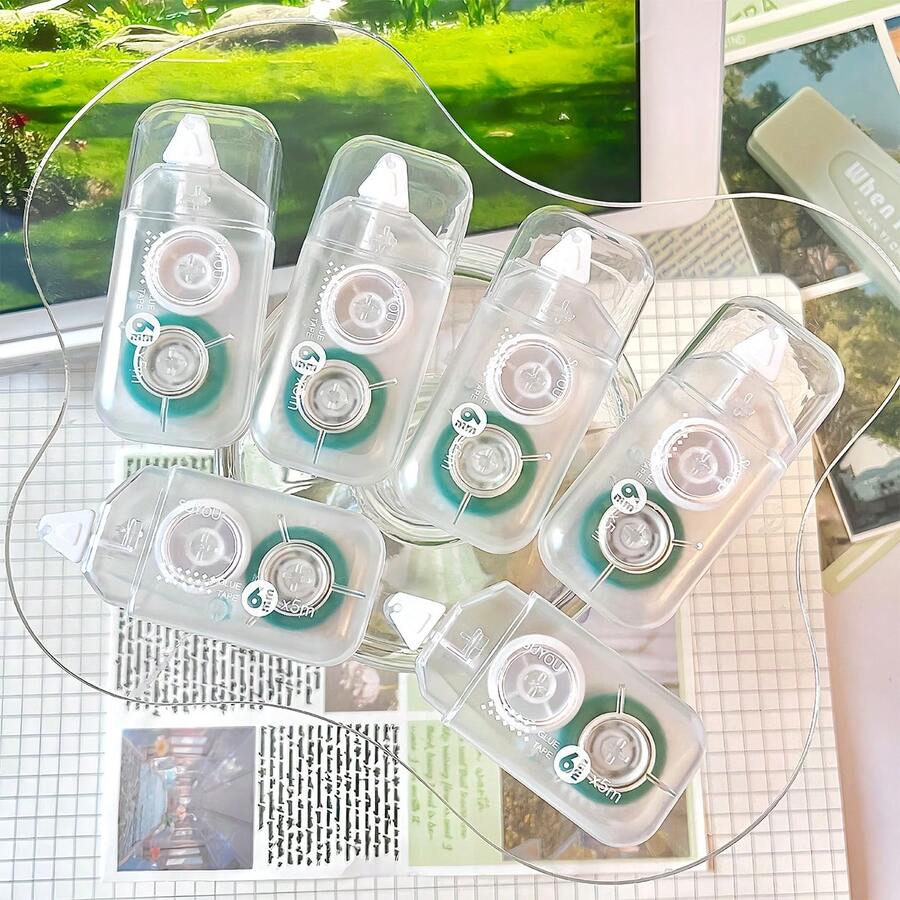 4 包/6 包透明点状胶带，6 毫米 X 6 米双面胶带，适用于日记用品、剪贴簿用品、礼品包装、照片胶带和 DIY 工艺品