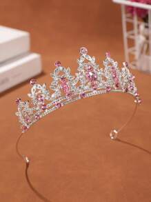 1pc Fashionable & Elegant Alloy Crown Hair Accessory Suitable For Women Wedding Party