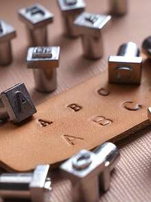 Leather Stamping Kit Stamp Punch Set Alphabet Letter Number Stampers Tools DIY Leather Craft Carving Saddle Making Tools, Stamp Tools For Edge Punch Carving For LeatherCrafts