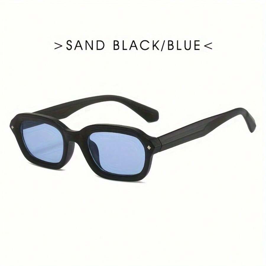1 Stylish Retro Hip Hop Men's Fashion Glasses - Fashion Streetwear Accessories - Gọng đen mờ + tròng kính xanh - Xem 1