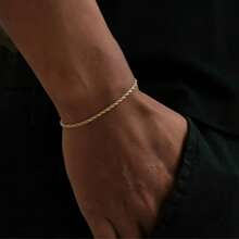 Silver Twisted Bracelet,Extremely Simple Rope Chain Bracelet, Stainless Steel Bracelet,Sports Bracelet, Beach Bracelet,Simple And Sturdy Stainless Steel Jewelry Gift,Father's Day Gift