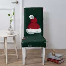 1/4/6/100 pezzi Coprisedia natalizi in tessuto elasticizzato, Coprisedia per casa/hotel/ristorante/sala da pranzo, Decorazioni natalizie a tema cartoni animati - Multicolore - Visualizzare 8
