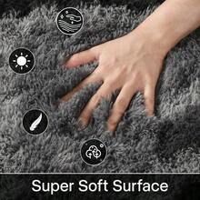 Carpets-Merelax Soft Area Rug For Livingroom Bedroom, Machine Washable 4x6 Black Rugs Fluffy Shaggy Bedside Rug, Non Slip Indoor Carpet For Nursery Kids Room Home Decor Aesthetic