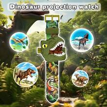 Dinosaur Projection Watch, Children's Electronic Watch Toy, Toddler Watch With 24 Cartoon Images, Gift For Birthday, Halloween, Christmas, Anniversary - Multicolor - View 3