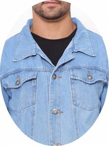 Jaqueta Homem Jeans Masculina - Lavagem clara - Visão 4