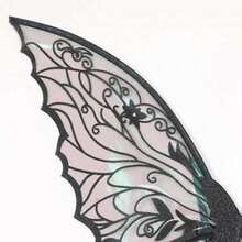 1 pieza Alas de hada de organza con brillo, nuevas alas de mariposa impresas, alas de hada para festival, accesorio de disfraz de carnaval, alas de mariposa brillantes para disfraz de boda, alas de ángel para mujer, accesorio de disfraz de carnaval, alas de mariposa brillantes, alas de hada, regalo de cumpleaños, Halloween